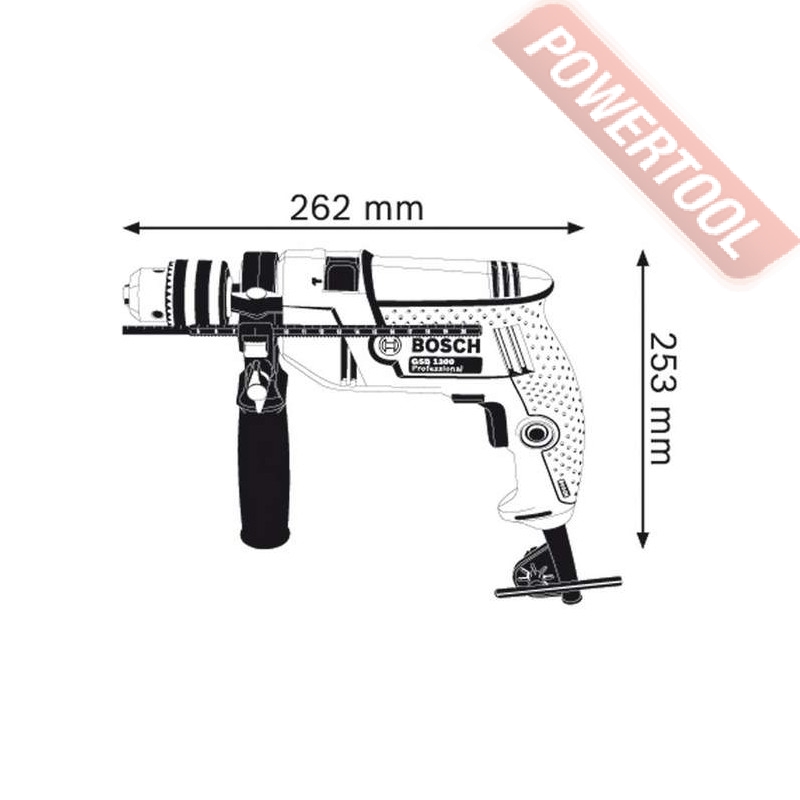 1300 550. GSB 1300. Дрель габариты. Рукоятка электродрели. Дрель ударная Bosch GSB 1300 550 Вт.