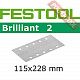 Шлифовальные листы FESTOOL Brilliant 2 STF 115x228 P400 BR2/100